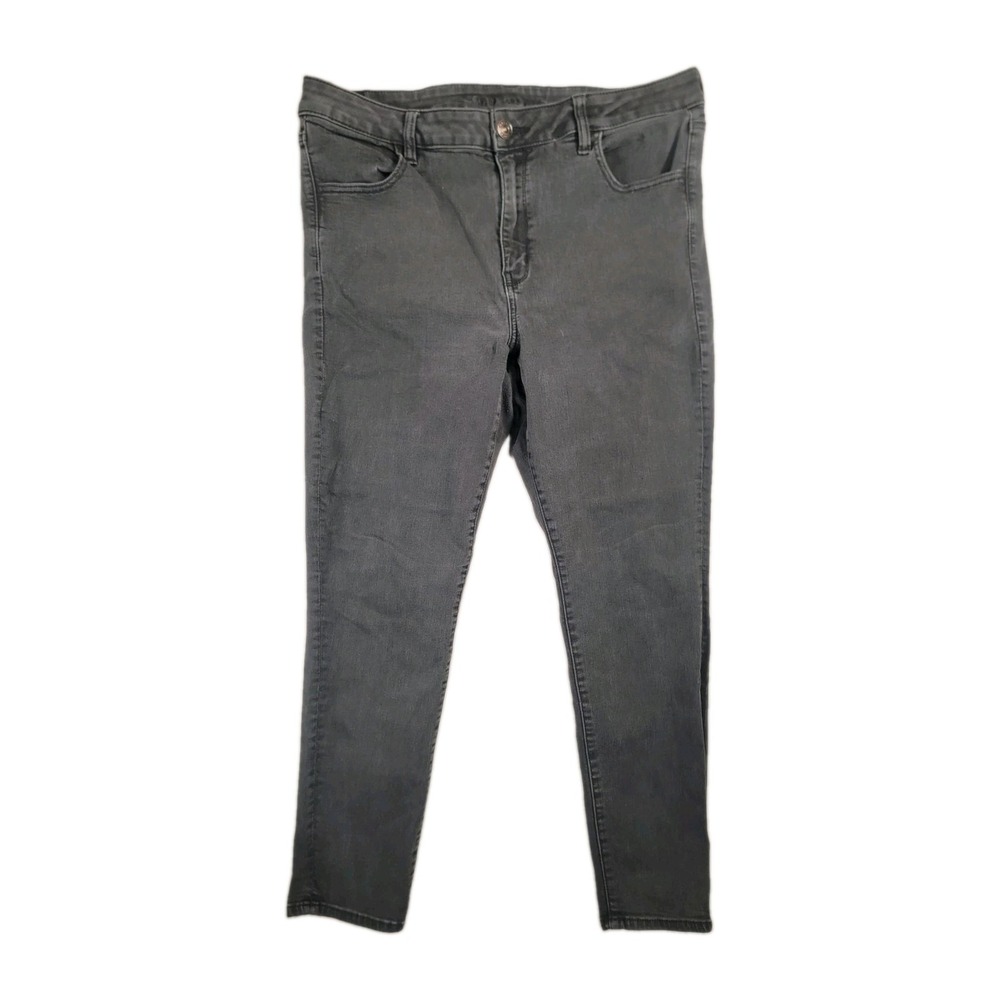American Eagle Jeans 18 Regular Black Hi Rise Jegging Next Level Stretch Denim